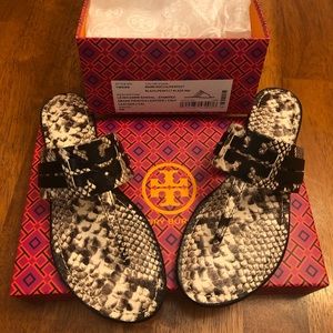 NWT Tory Burch Leigh Sandal- Stamped Snake Leather